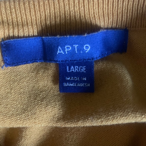 Apt 9 Gold ribbed sweater - Picture 6 of 8